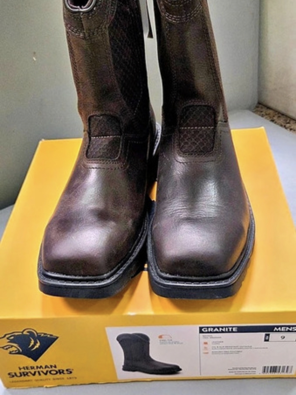 Herman Survivors Granite Waterproof Work Boots Brown